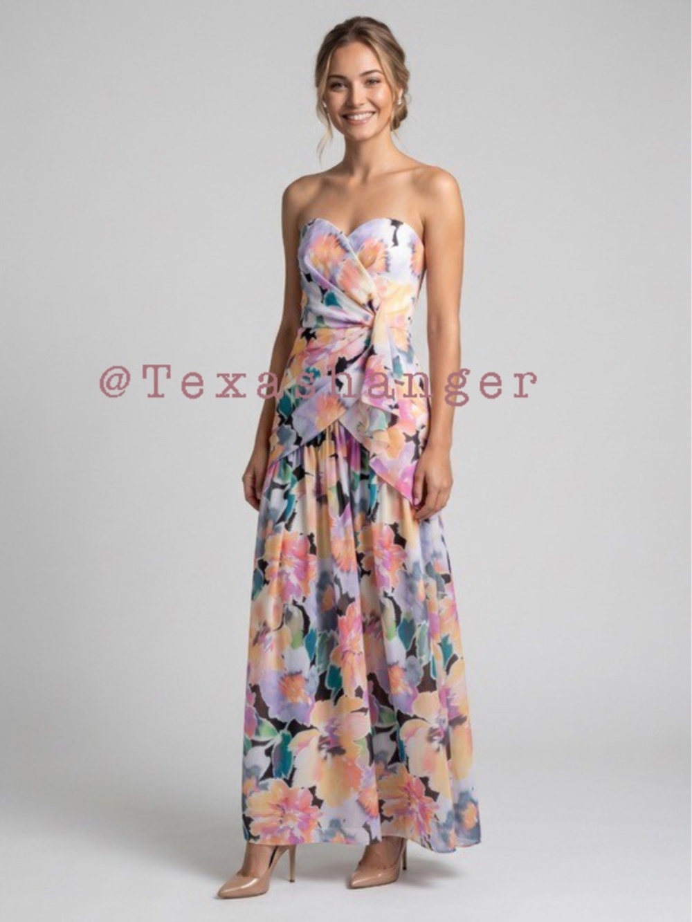 Shoshanna NWT Strapless Floral-Print Sweetheart Dress Size 2 Garden Multi